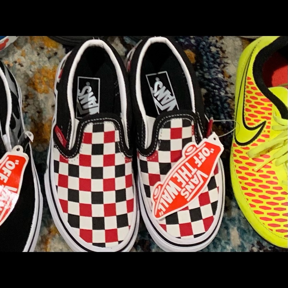 Brand New Vans Red & Black 10.5c